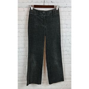 HAROLD'S houndstooth gray black corduroy stretch straight pants size 4